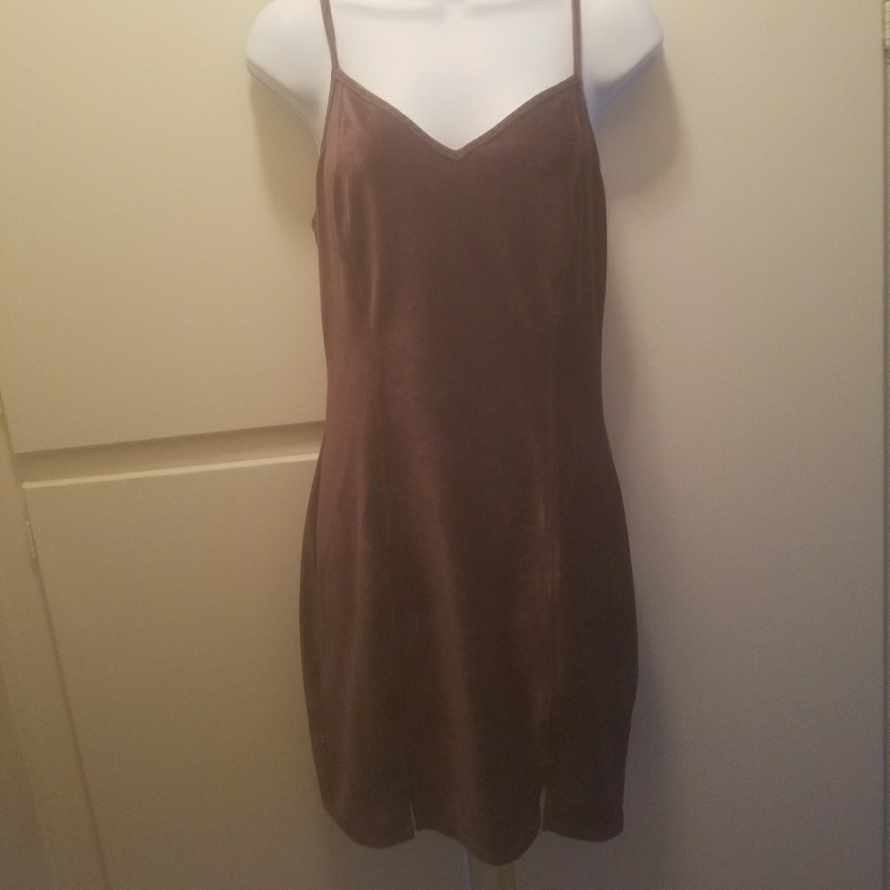 Brown mini dress